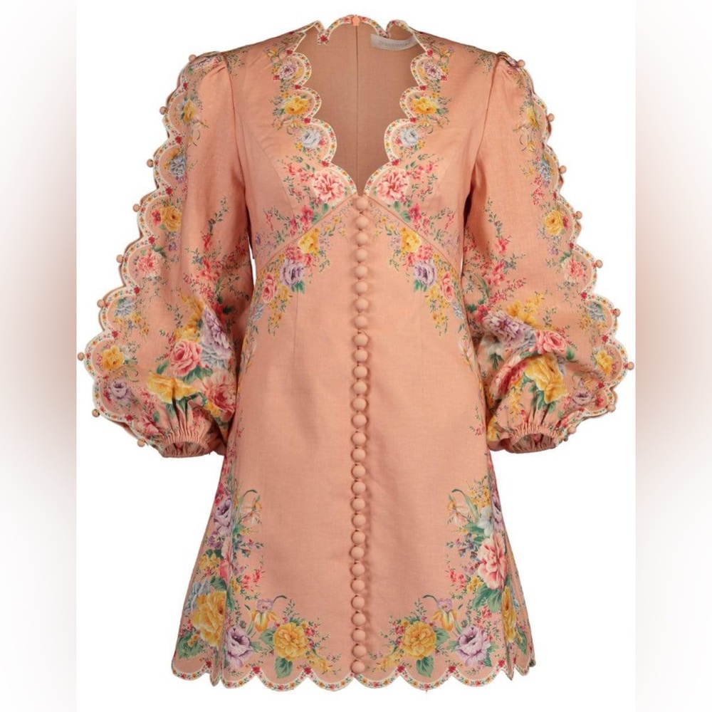 Zimmermann Pink Floral Mini Dress